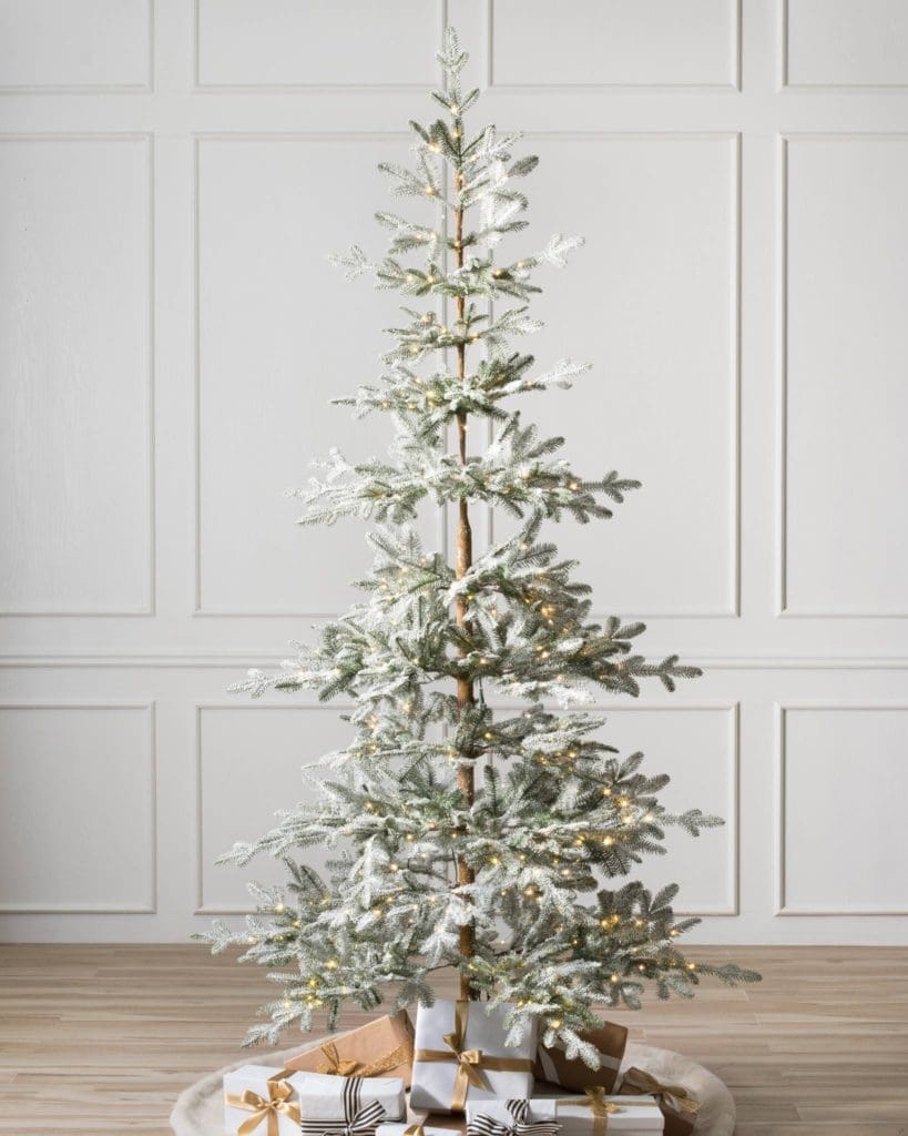 Beautiful flocked tree from Balsam Hill - The Ginger Home Christmas 