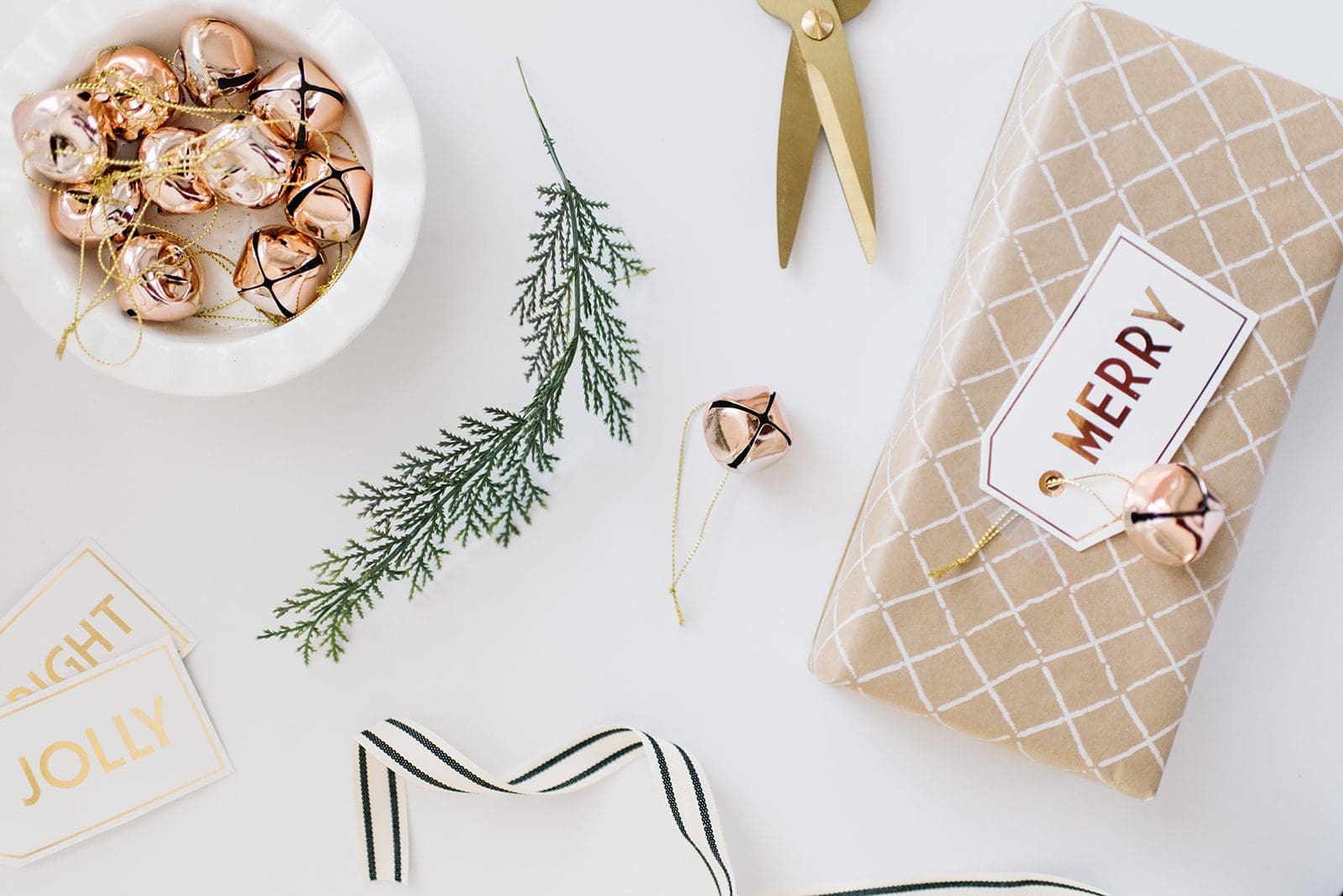 Christmas wrapping accessories at The Ginger Home
