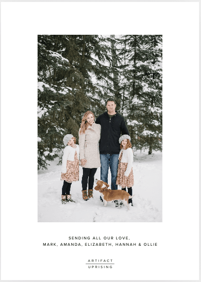 family post with dog