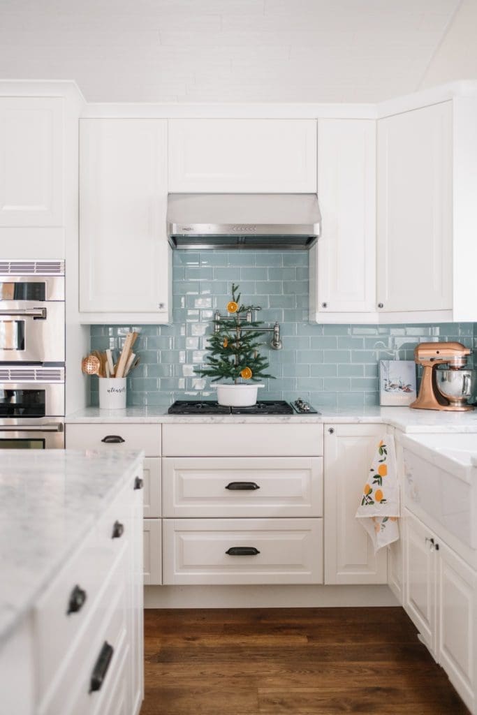 Farmhouse Kitchen with dried orange Garlands