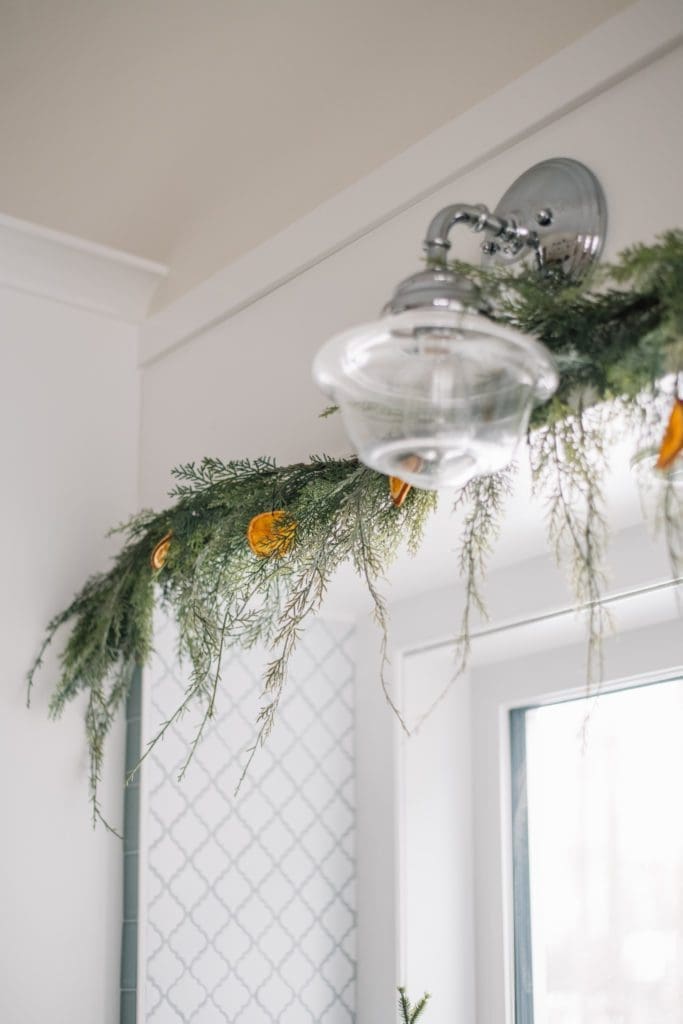 Dried Orange Garland on Window