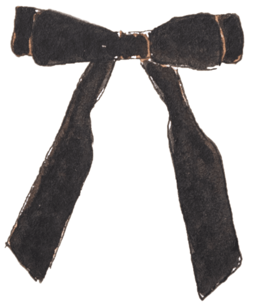 black velvet bow graphic