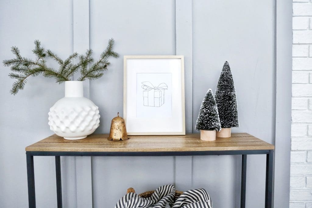 framed image of a present