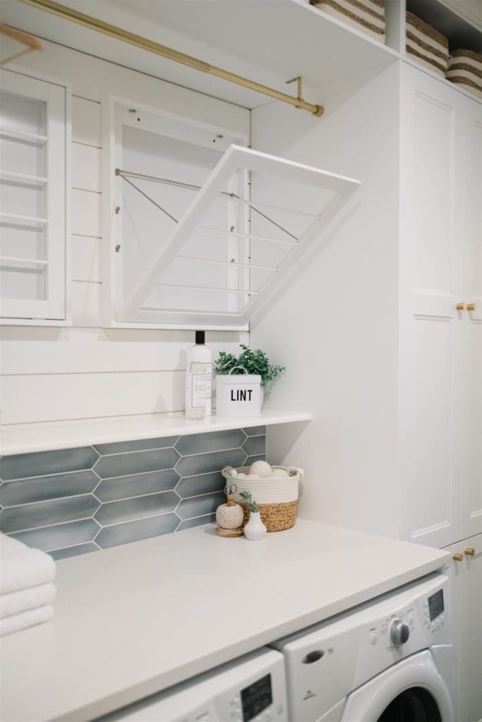 drying racks on the wall