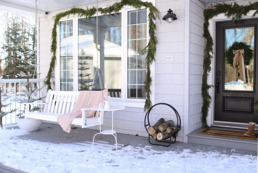 Christmas front porch