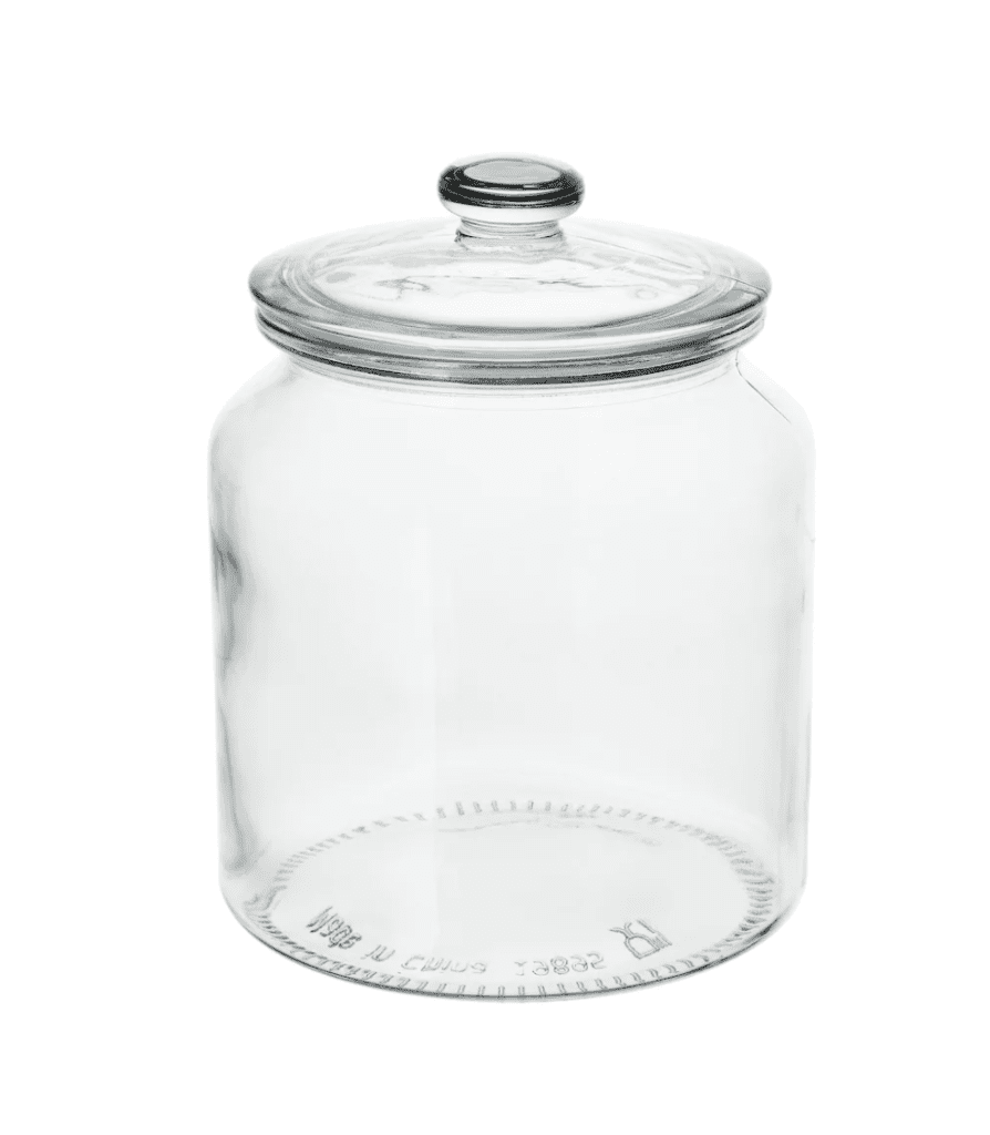 glass cansiter with lid
