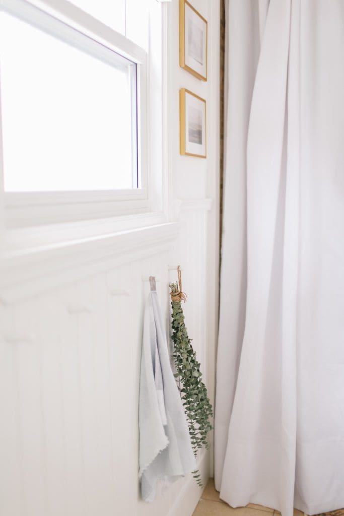 A shower curtain