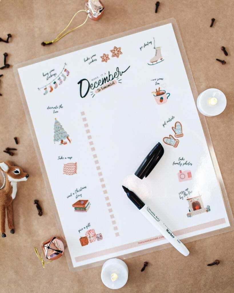 December to remember Christmas bucket list
