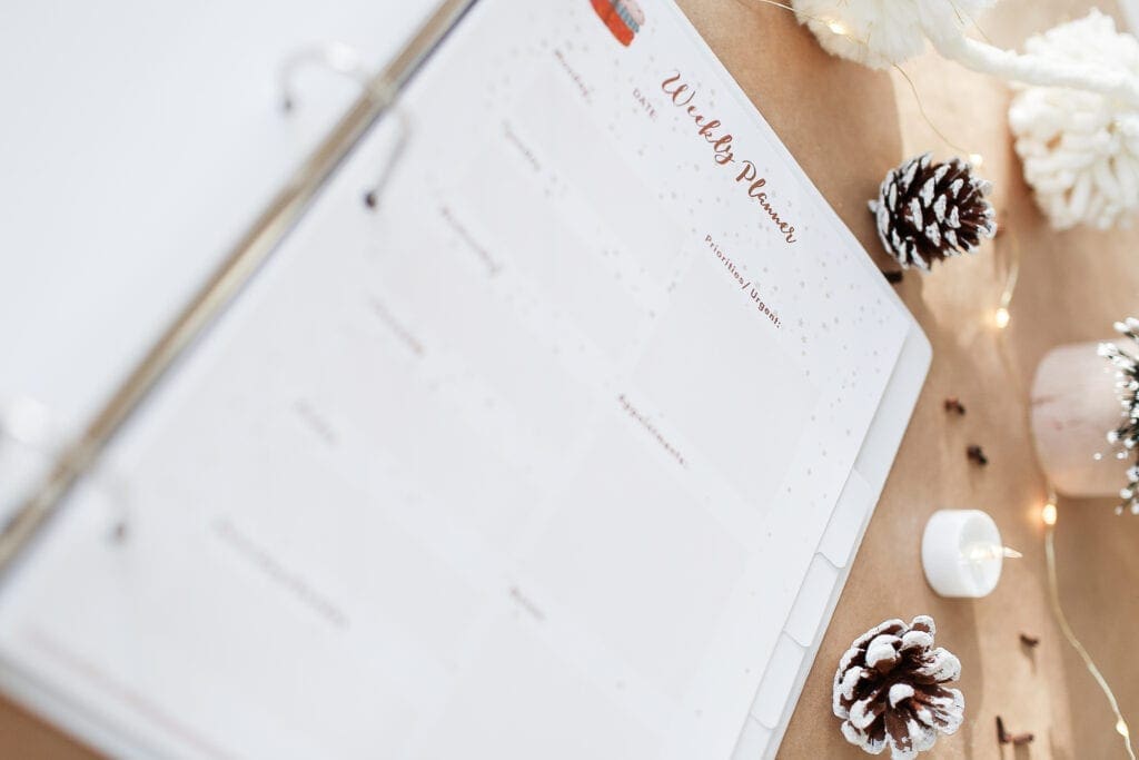 weekly planner sheets